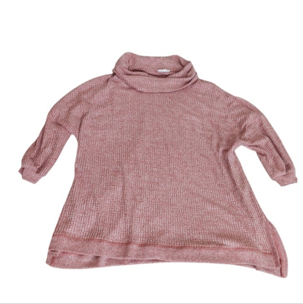 Westbound Women's Cowl Neck Sweater  Sz 2X Fall Winter Brown / White